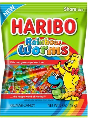Haribo Rainbow Worms 5 oz. Bag