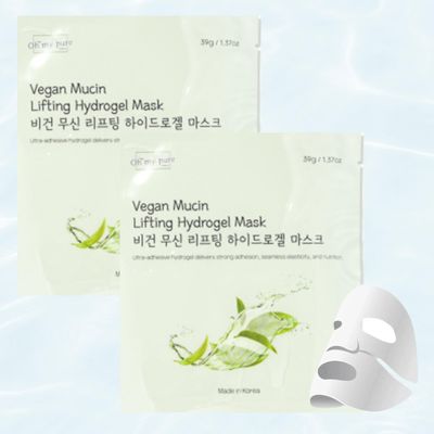 OHMYPURE Hydrogel Collagen Face Mask Korean Skin Care Luxury Duo 2 EA(VeganMucin 2)