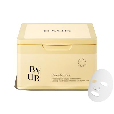 ByUR Honey Gorgeous Daily Aqua Serum Mask (30 Count) Hydrating Moisturizing Face Mask, Skin Elasticity &amp; Firmness Treatment, Honey Extract for Dry Skin, Pore Tightening, Vegan K-Beauty Skincare