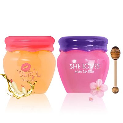 Ginger Lip Mask Magical Lip Plumper, Lip Plumping Balm with Beeswax and Vitamin E, DEROL Lip Plumper, Day&amp;Night Use Lip Enhancer for Fuller, Softer Bigger Fuller Lips by Natural Lip Plumper