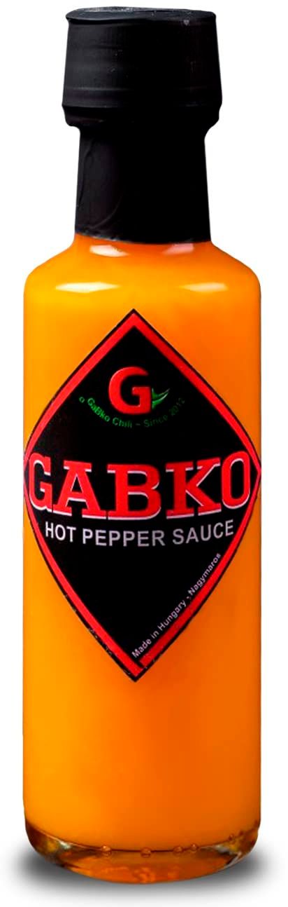 GABKO Hot Sauce (3.38 oz / 100 ml, Yellow) 90% Carolina Reaper, Trinidad Scorpion Moruga, Naga Jolokia, Aged for 1 year, No Extracts, Fruitier Notes Compared to Red Version