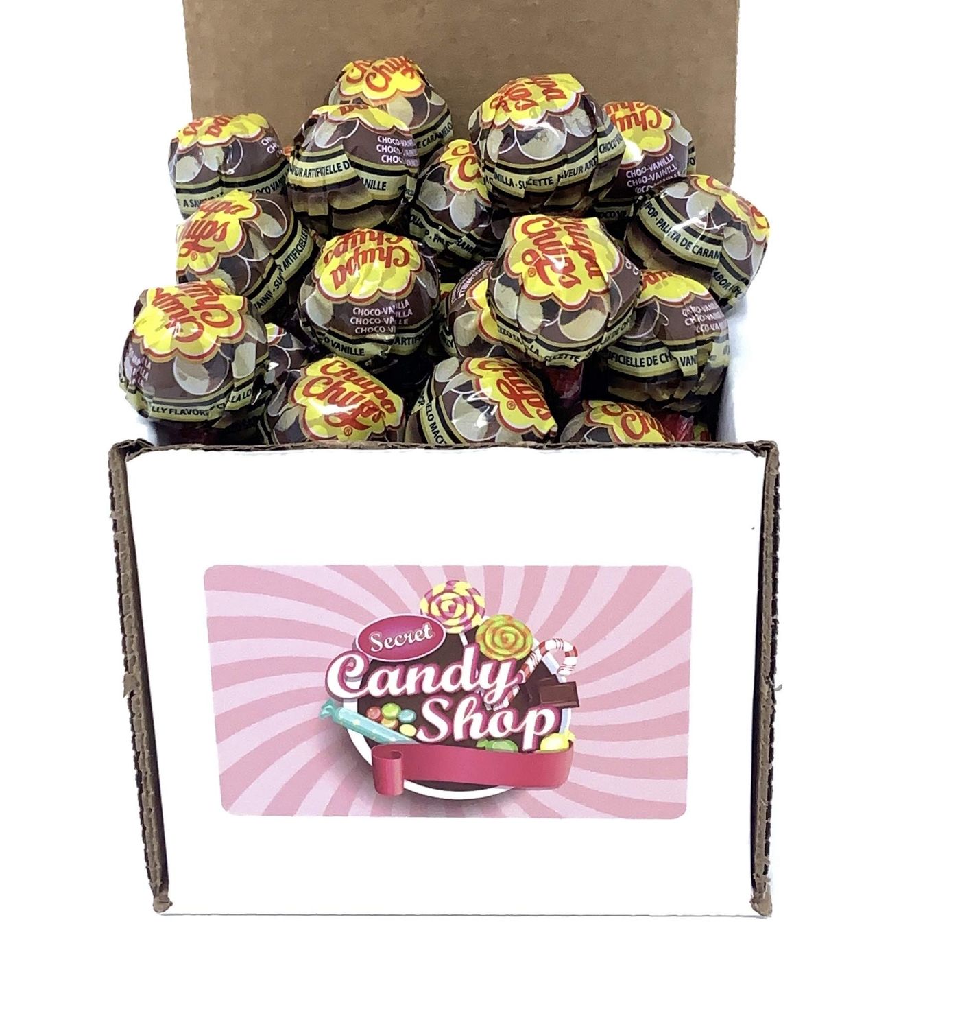 Secret Candy Shop Chupa Chups Lollipops 40 Lollies in a Box (Choco-Vanilla)