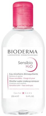 Bioderma Sensibio H2O Micellar Water, Makeup Remover, Gentle for Skin, Fragrance-Free &amp; Alcohol-Free, No Rinse Skincare with Micellar Technology for Normal To Sensitive Skin Types
