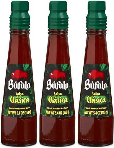 Bufalo Salsa Clasica Mexican Hot Sauce 5.4 oz (Pack of 3)