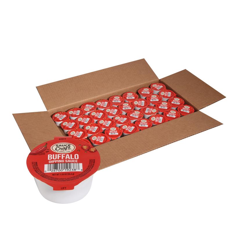 Ventura Foods LLC Sauce Craft Buffalo Sauce, Versatile Food Service Dipping Sauce Elevates Your Menu with Savory Heat and Trend-Forward Flavor, 96/1.25 oz. Cups