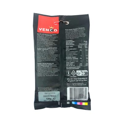 Venco Schoolkrijt Soft Sweet Licorice "Chalk" 120g Bag (Pack of 2)