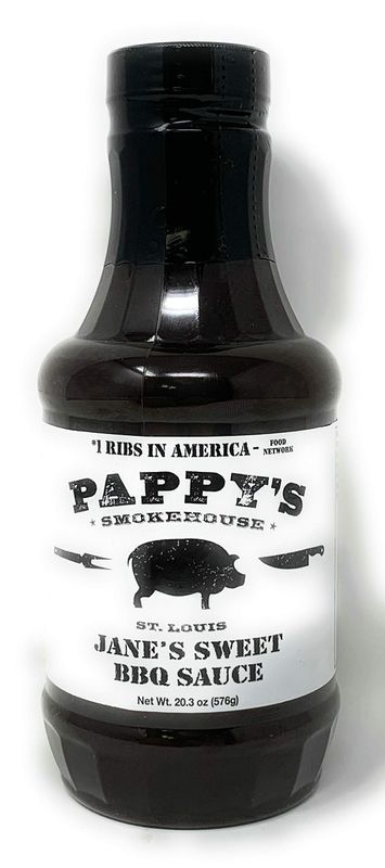 Pappy&#39;s Smokehouse &#39;Memphis Style BBQ in St. Louis, MO&#39; &#39;Jane&#39;s Sweet&#39; BBQ Sauce 23.3 Fl Oz/ 576 g
