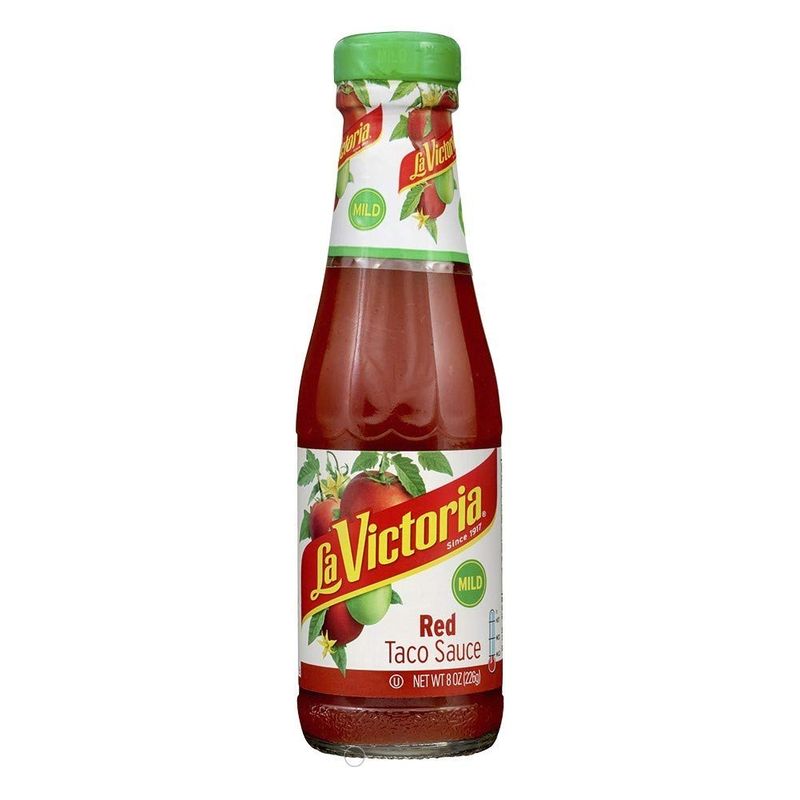 La Victoria Mild Red Taco Sauce, 8 -Ounce Glass Bottles (Pack of 12)