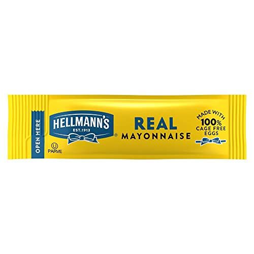Hellmann&#39;s Real Mayonnaise Stick Packets Easy Open, Condiment for Sandwiches, Salads, Mayo Made with 100% Cage Free Eggs, Gluten Free, 0.38 oz, Pack of 210