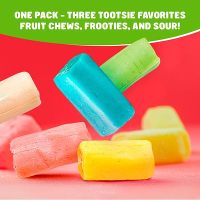 TOOTSIE ROLL Grand Variety Pack 3 lb - Candy in Bulk Bag, 3 Types of Tootsie Rolls (Fruit Chews, Frooties, Sour), Assorted Flavors