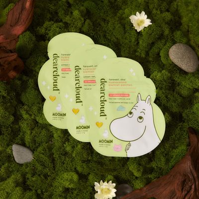 dearcloud x Moomin Farewell, Zits! Hydrocolloid Blemish Patches, Pimple Patches for Face, Acne Spot Treatment With Tea Tree Oil &amp; Salicylic Acid (36 Count)