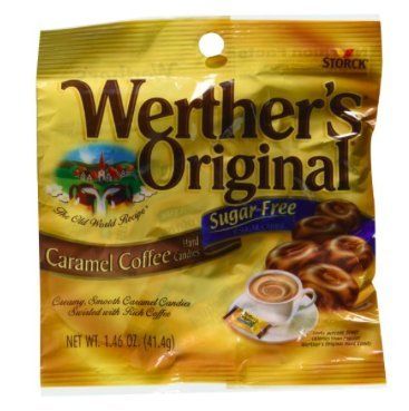 Werther&#39;s Original Caramel Coffee Sugar Free Hard Candies 1.46 oz (4 Pack)
