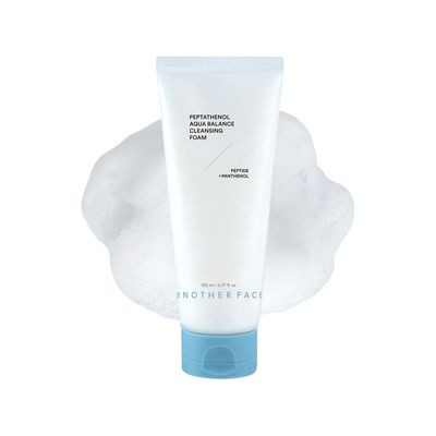 ANOTHERFACE PEPTATHENOL Aqua Balance Cleansing Foam 5.07 Fl. Oz., Daily Low pH Facial Deep Cleanser, Cleansing Sunscreen, Hydrating Bubble Foam, Korean Skin Care, Mild for Sensitive Skin, Vegan