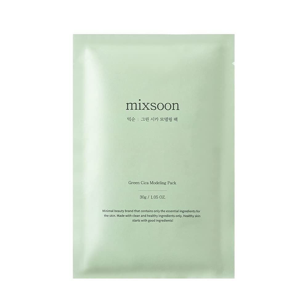 mixsoon Green Cica Modeling Pack (5ea) Renew Version Moisturizing Melting Pack Increases Cooling Sensation and Hydration Level