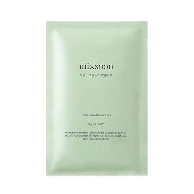 mixsoon Green Cica Modeling Pack (5ea) Renew Version Moisturizing Melting Pack Increases Cooling Sensation and Hydration Level