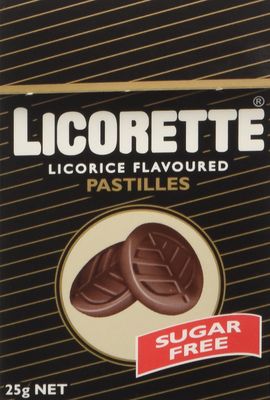 Licorette Licorice Flavored Pastilles Sugar Free Daprano &amp; Co (Pack of 18) Direct From Australia 0.88 oz. Boxes