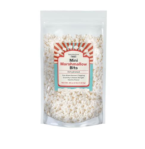 Unpretentious Mini Dehydrated Marshmallow Bits, 3 lb, Topper for Cereal, Ice Cream, and Desserts
