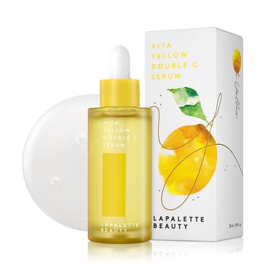 LAPALETTE Beauty Vita Yellow Double C Serum. 1.18 Fl.oz Nourishing &amp; Skin Firming Effects 9 Essential Vitamins Korean Skincare