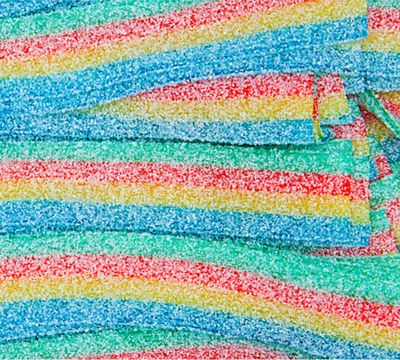 By The Cup Sour Power Quattro Multi Flavored Candy Belts, 1.6 lb Bulk Bag