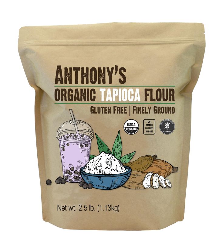 Anthony&#39;s Organic Tapioca Flour Starch, 2.5 lb, Gluten Free, Non GMO