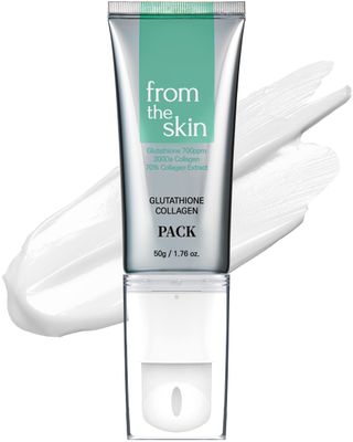 FROM THE SKIN Glutathione Collagen Peel Off Mask - Anti Aging Korean Face Mask, Face Lift, Radiance Boost, Reduces Wrinkles - Built-in Silicone Spatula, 700ppm Glutathione &amp; 300 Da Collagen, 1.76 oz.