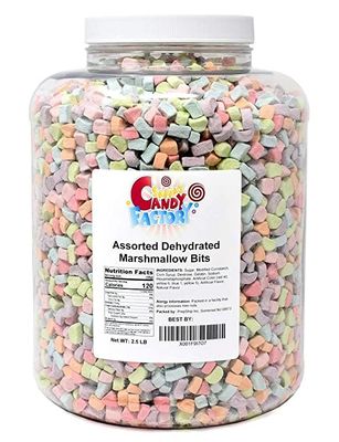 Sarah&#39;s Candy Factory Assorted Dehydrated Marshmallow Bits in Jar, 2.5 Lbs (updated)
