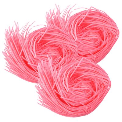Edible Easter Grass, Fruit Flavored Cake and Cupcake Toppers, Basket Stuffers, Pack of 3 (Strawberry)