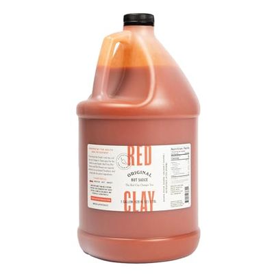 Original Hot Sauce by Red Clay Hot Sauce, Southern Style Condiment and Marinade, Gluten Free, Sugar Free, Keto Friendly, Sustainably Sourced, Mild Heat, Made in USA, Bulk Size 1 Gallon Jug