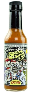TorchBearer Sauces Son of Zombie Wing Sauce, 5 Fl Oz, Heat level: 6 - XXX Hot - All Natural, Extract-Free, Made in USA