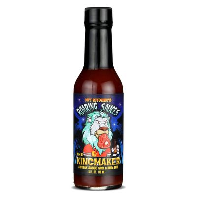 Roaring Sauces Kingmaker Steak Sauce - Delicious Sweet Heat Pepper Sauce with a Mild Kick - Perfect Steak Marinade &amp; Flavor Booster - Enhances Any Meal - Gluten-Free, Nut-Free - 5 oz