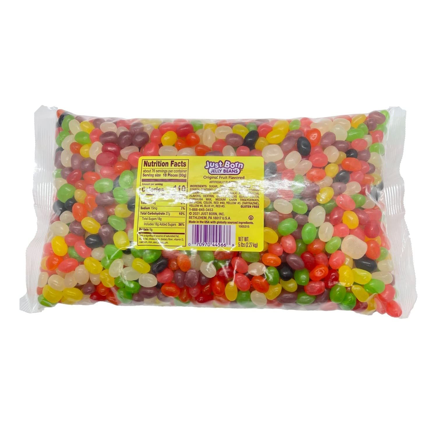 Just Born Original Fruit Jelly Beans 5 lb. Bulk Bag