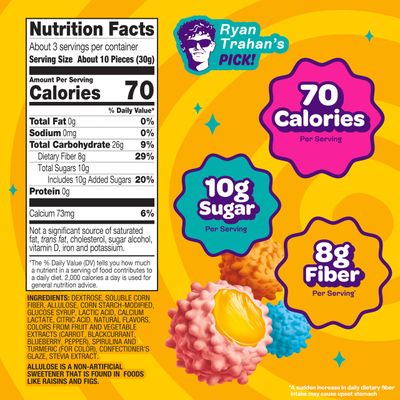 JOYRIDE Gummy Busters - 3.5 oz 6-Pack Bundle with 2.5oz Glacial Peppermint Gum, Low Sugar, Low Calorie Snacks, Dye Free and Plant Based Candy (7 Items)
