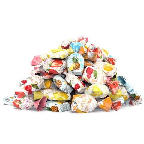 Arcor Fruit Filled Bon Bons by The Nile Sweets - Hard Candy with Soft &amp; Chewy Interior (16 oz) - Variety Pack of Strawberry, Cherry, Pineapple, Orange &amp; Lemon Flavors