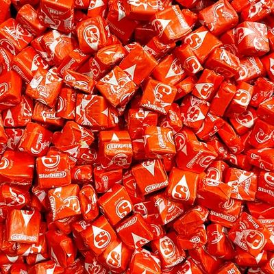 Starbust Orange Chewy Candy - 1 LB, Single Flavor Soft Starbust Original Fruit Chews Candy, Individually Wrapped Bulk Candies, 16 Oz