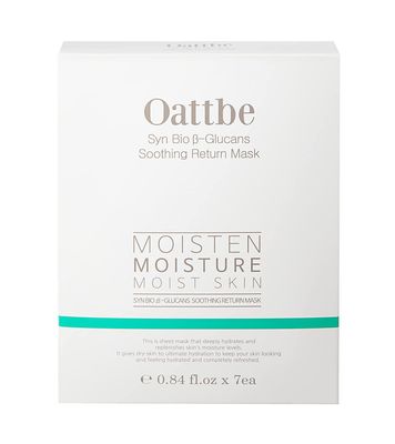Oattbe Syn Bio Beta Glucan 7 Pack Premium Korean Sheet Masks - Instantly Hydrating Face Masks with 5 Types of Hyaluronic Acid and Antioxidants