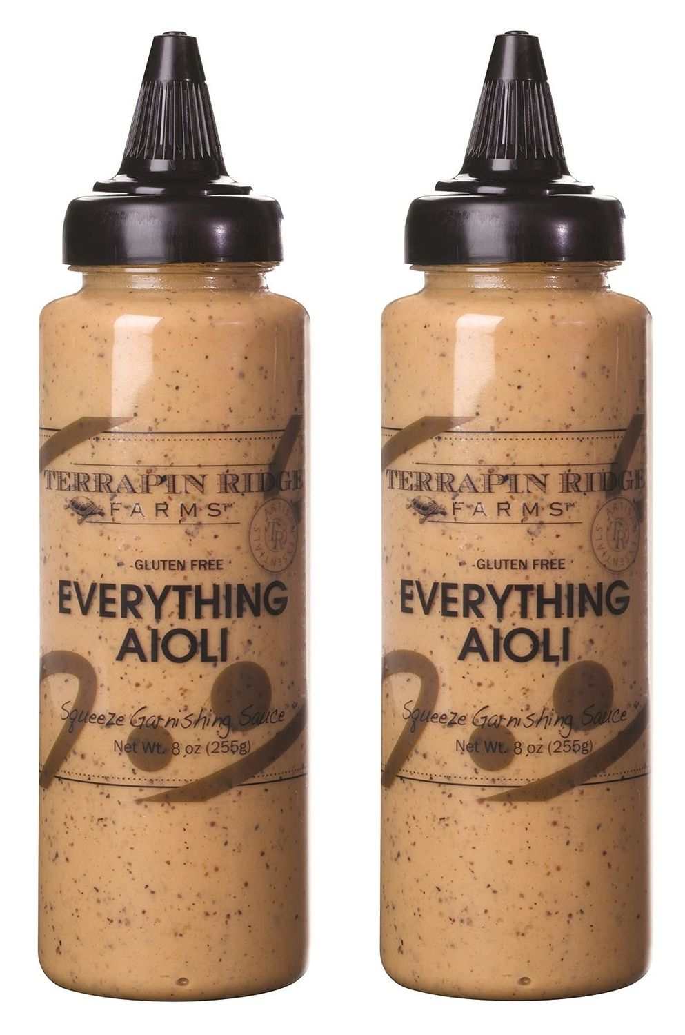 Terrapin Ridge Farms Everything Aioli Garnishing Sauce - Two 8 Ounce Squeeze Bottles