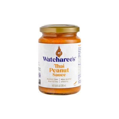 WATCHAREE'S Thai Peanut Sauce Vegan Authentic Traditional Thai Recipe 12.8oz Jar (Thai Peanut, 2 pack)