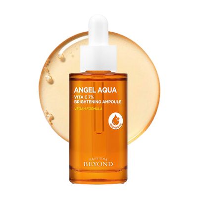 BEYOND Angel Aqua Vita C 7% Ampoule (1.01fl oz) - Vegan Vitamin C Serum for blemish Reduction, Even Skin Tone &amp; Sensitive Skin Care. with 7% Pure Vitamin C, Panthenol,