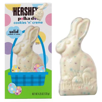HersheysChocolate Bunny Cookies &#39;n&#39; Creme Polka Dot, Chocolate Bunny Bulk Each 4.25oz, Perfect For Easter Celebrations, Ideal Easter Chocolate For Egg Hunts, (1 Count)