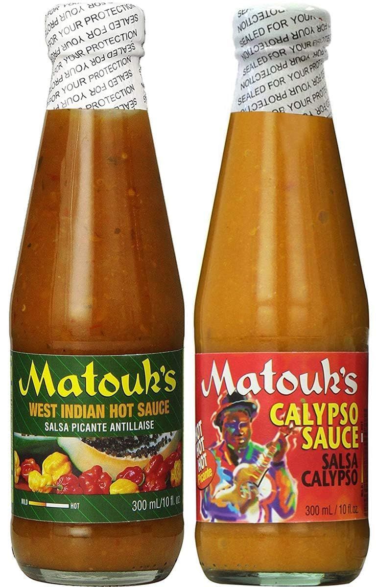 Matouk&#39;s West Indian Hot Sauce and Calypso Sauce 10 Ounce (Pack of 2)