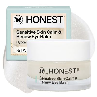 Honest Beauty Sensitive Skin Calm Renew Eye Balm Moisturizing Firming Hypoallergenic, Fragrance Free, Vegan 0.5 oz