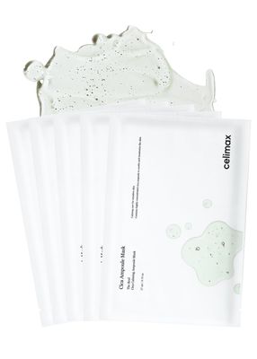 celimax The Real Cica Calming Ampoule Mask with Centella Asiatica &amp; Madecassoside, Korean Face Sheet Mask for Skincare, Hydrating, Wrinkle &amp; Fine Lines, 27ml (5EA)