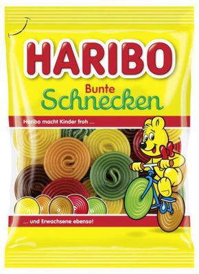 HARIBO Candy HARIBO Colorful Snails HARIBO Gummies HARIBO Gummi Candy 5,6 Ounce Total
