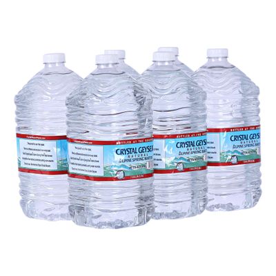 Crystal Geyser Natural Alpine Spring Water, Drinking Water Bottled at the Source, 6 Gallons