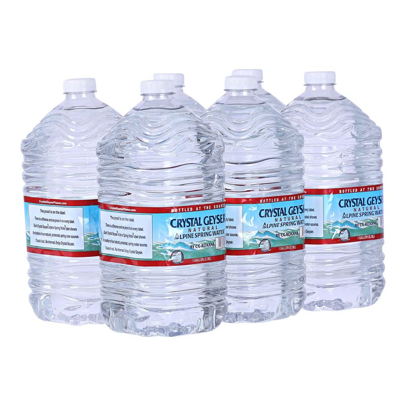 Crystal Geyser Natural Alpine Spring Water, Drinking Water Bottled at the Source, 6 Gallons