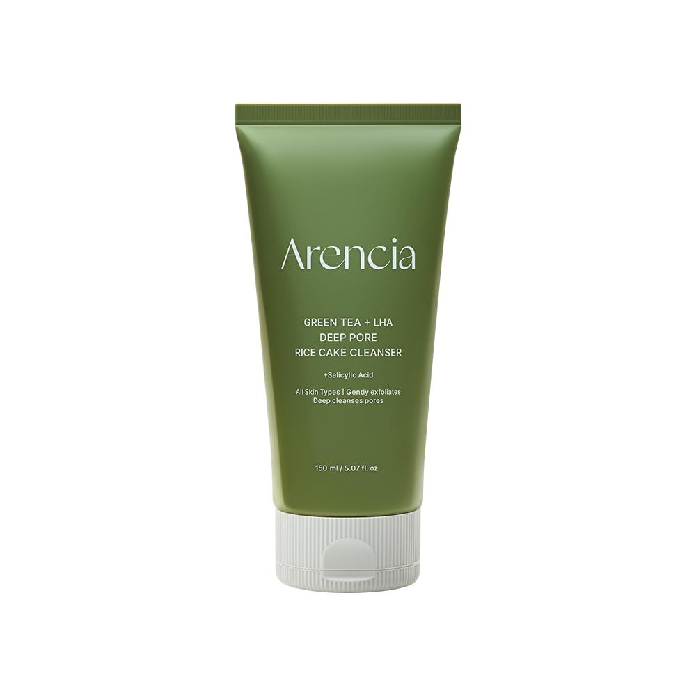 ARENCIA Salicylic Acid, Green Tea LHA Deep Pore Rice Cake Cleanser, 5.07 fl oz