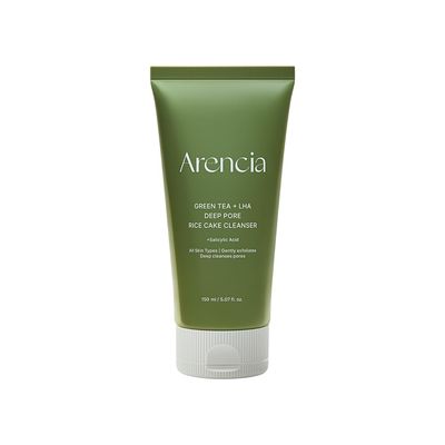 ARENCIA Salicylic Acid, Green Tea LHA Deep Pore Rice Cake Cleanser, 5.07 fl oz
