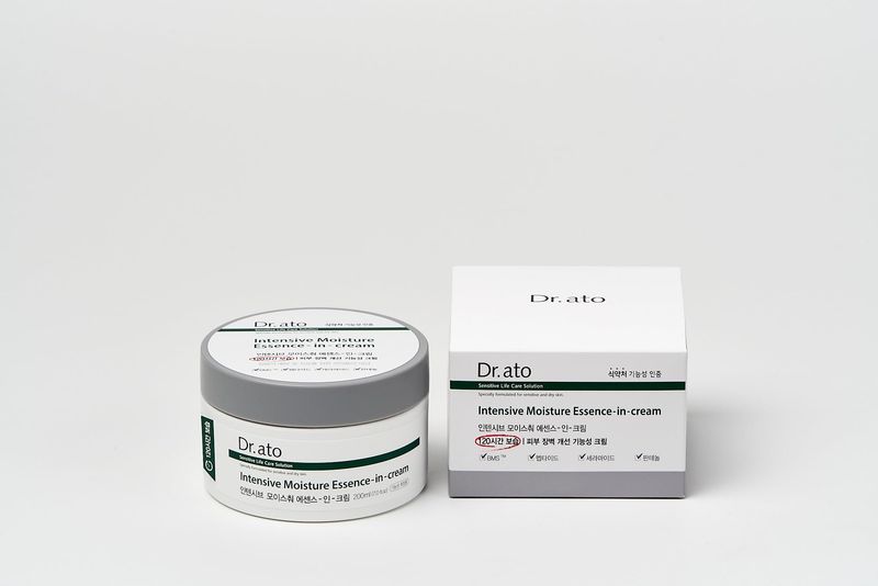 Dr.ato Intensive Moisturizing Skin Cream for Body and Face, Hydrating Dry and Sensitive Skin, Long-Lasting Relief, Fragrance-Free, Nourishing Moisturizer, Korean Skincare (6.76 Fl Oz)