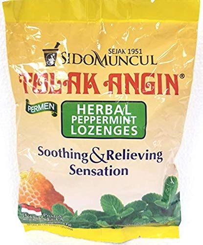 Tolak Angin Herbal Peppermint Lozenges - 50pc Bag (Pack of 6)