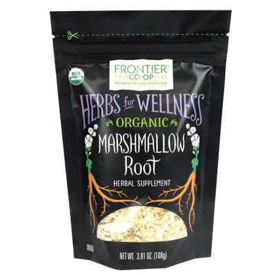 Frontier Co-op Organic Marshmallow Root Herb, Cut and Sifted, 3.8oz Bag - Perfect for Marshmallow Root Tea, Powder, Capsules and More